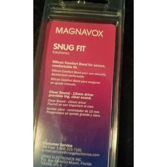 Smooth Bass Pink MHP4820-PK Magnavox Earbud Stereo In-Ear Silicon Cushion Snug - Picture 6 of 8